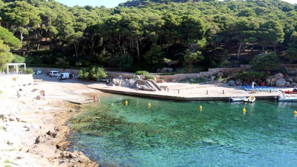 La playa Aiguafreda se encuentra en el municipio de Begur, perteneciente a la provincia de Girona y a la comunidad autónoma de Cataluña