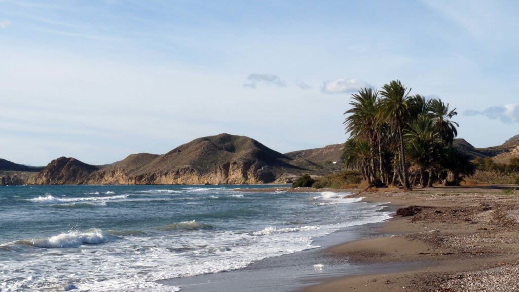 La playa La Carolina / Las Palmeras se encuentra en el municipio de Pulpí, perteneciente a la provincia de Almería y a la comunidad autónoma de Andalucía